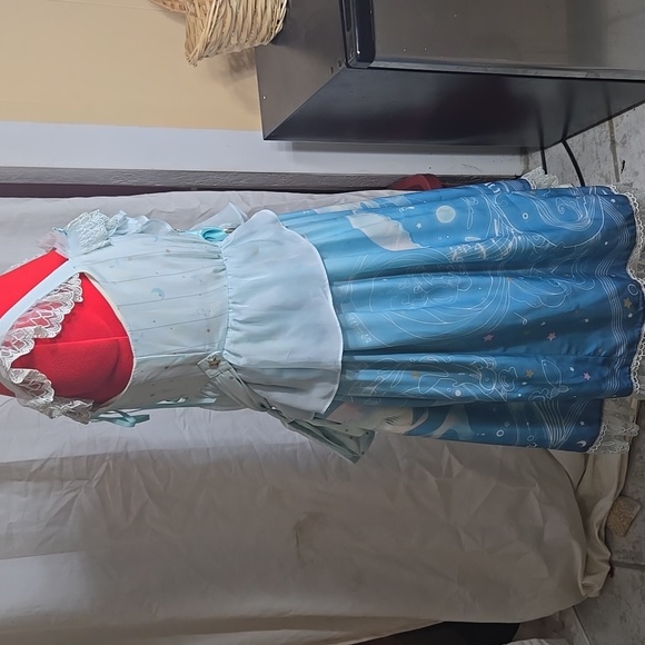 Krad Lanrete Lost In Sea Light Blue Lolita Dress M JSK Japanese - Picture 6 of 12